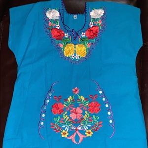 Blue mexican dress